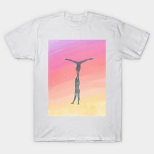 A pair doing a two-to-one handstand T-Shirt